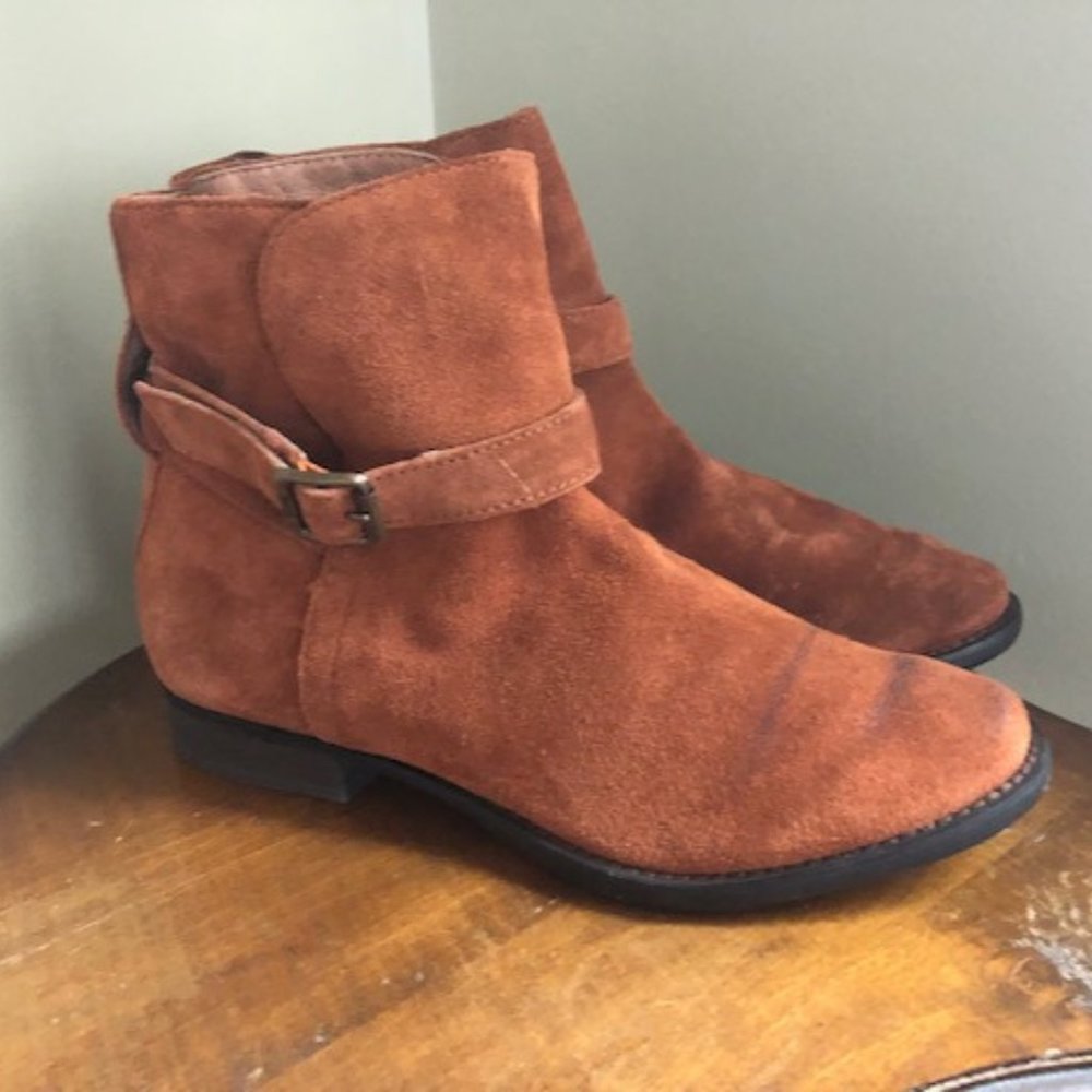 Sam Edelman Malone Women's Bootie Suede Saddle 8.5 Brown